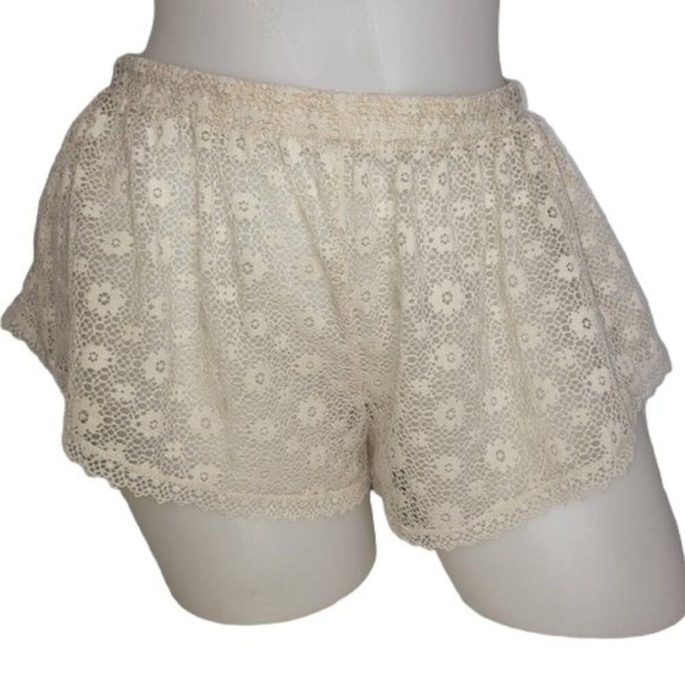 VICTORIA'S SECRET ECRU LACE TAP PANTS SIZE XS